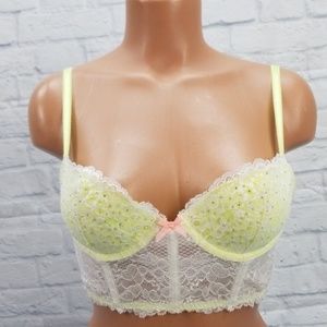 Dream Angel's neon yellow bra with rhinestones